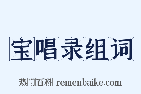 宝唱录组词是什么意思的图片